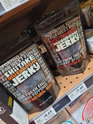 Mushroom "beef jerky" at Whole Foods Market - Telegraph Ave in Berkeley