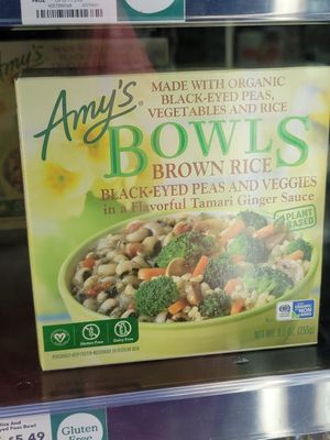 Amy's brand plant based meals at Whole Foods Market - Telegraph Ave in Berkeley