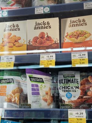 A lot of meat substitutes at Whole Foods Market - Telegraph Ave in Berkeley
