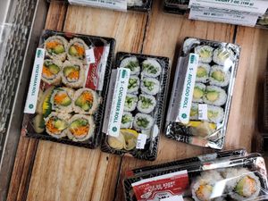 Three vegan sushi options at Whole Foods Market - Telegraph Ave in Berkeley