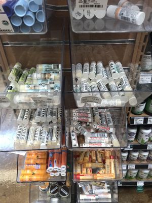 Plethora of vegan lip balms/chap sticks! at Whole Foods Market - Telegraph Ave in Berkeley
