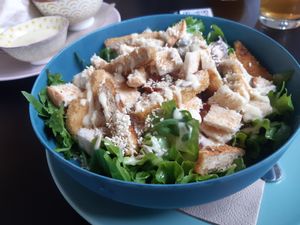 Caesar salad at Tavci Kuhna in Lesce