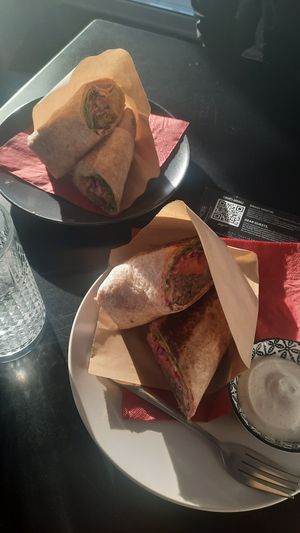 Vegan Falafel Wrap & Vegan Shroom Wrap at Tavci Kuhna in Lesce