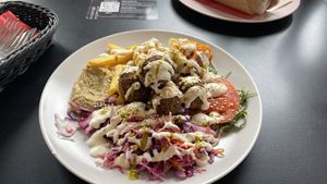 Falafel plate  at Tavci Kuhna in Lesce