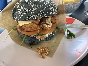 Mr. Bean burger  at Tavci Kuhna in Lesce