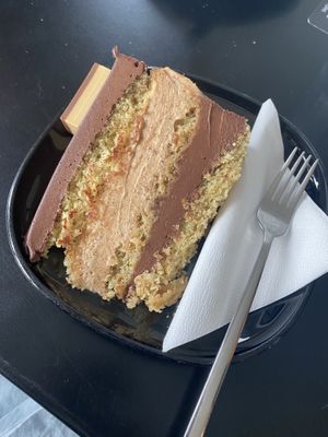 Chocolate and hazelnut cake  at Tavci Kuhna in Lesce