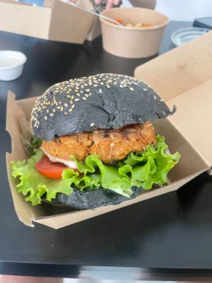 Bean burger   at Tavci Kuhna in Lesce