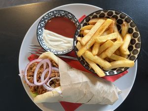 Soy gyros  at Tavci Kuhna in Lesce