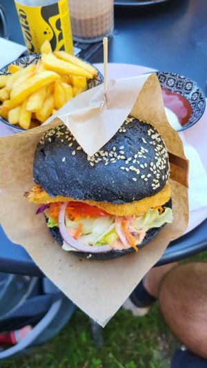 "Chicken" burger at Tavci Kuhna in Lesce