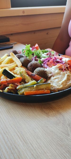 Falafel salad at Tavci Kuhna in Lesce