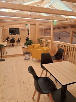 Interior (upper floor) at Tavci Kuhna in Lesce