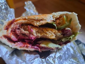 Veg wrap at Tavci Kuhna in Lesce