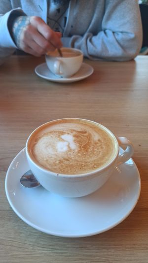 Pumpkin spice latte at Tavci Kuhna in Lesce