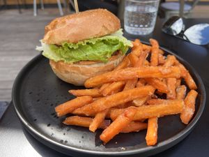 Beef burger   at Tavci Kuhna in Lesce