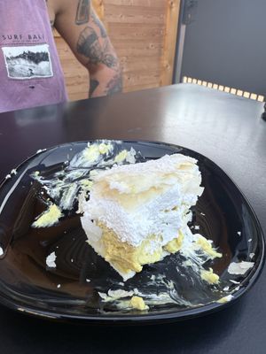 Half eaten Kremsnita  at Tavci Kuhna in Lesce