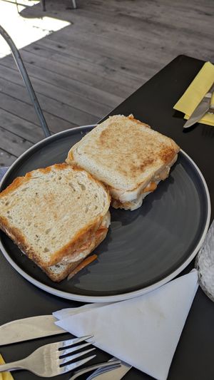 Cheeze kimchi toastie at Tavci Kuhna in Lesce