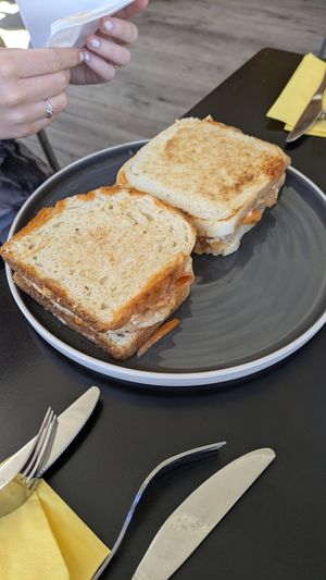 Cheeze kimchi toastie at Tavci Kuhna in Lesce