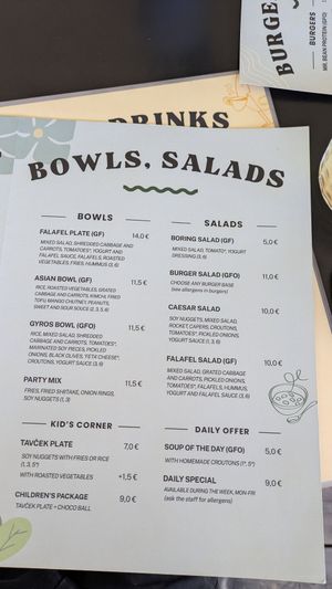 Menu at Tavci Kuhna in Lesce