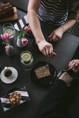 Awesome coffee, delicious desserts, all vegan! ❤️ at Tavci Kuhna in Lesce