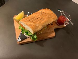 vegan sandwich at Tavci Kuhna in Lesce