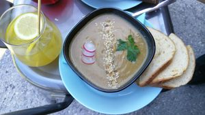 Onion apple soup at Tavci Kuhna in Lesce