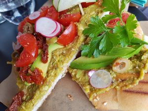 Avocado toast at Tavci Kuhna in Lesce