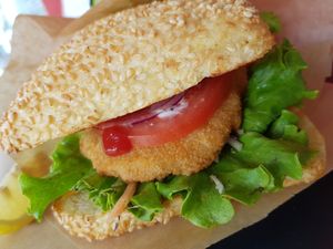 Chicken sandwich at Tavci Kuhna in Lesce