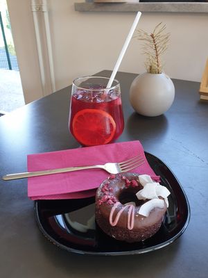 Choco donut😁 at Tavci Kuhna in Lesce