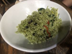 Vegan dirty rice side! at The Beach House in Rincon