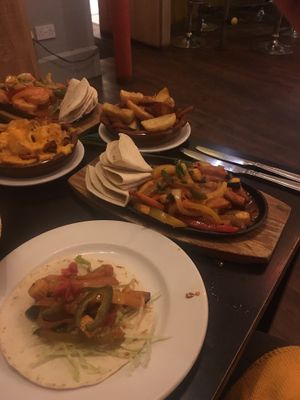 Vegan fajitas at Salsa Mexican Bistro in Penrith