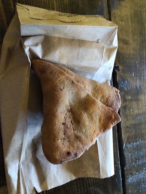 Terrible samosa  at The Pizza Castle and Indian Curry in Vancouver