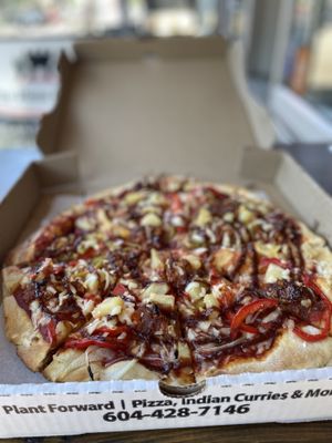 Bbq pizza  at The Pizza Castle and Indian Curry in Vancouver