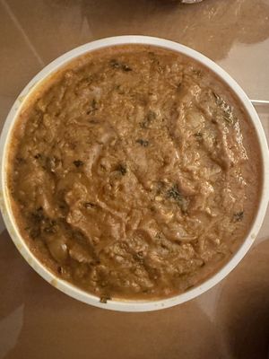 Eggplant Bhartan  at The Pizza Castle and Indian Curry in Vancouver