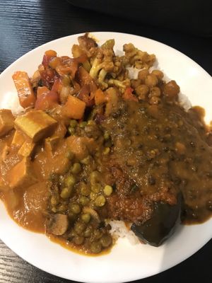 A selection from the buffet, only cost me $11 at The Pizza Castle and Indian Curry in Vancouver