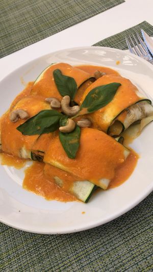 vegan ravioli  at True Food in Faro