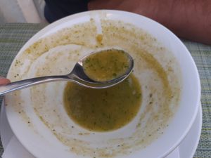 Soup of the day: vegetable soup at True Food in Faro