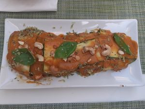 Vegan ravioli gluten free at True Food in Faro