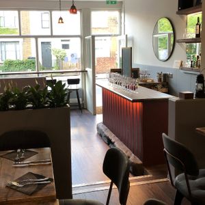 Inside our lovely bistro at Supplant Foods  in North London