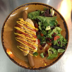 Hot dog, hot diggity dog. at Supplant Foods  in North London