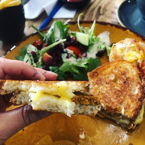 Cheese and ham toastie at Supplant Foods  in North London