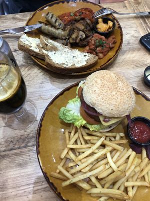 Full English & Supplant Burger at Supplant Foods  in North London