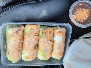 Tofu rice-paper rolls at Vinh Nguyen Bakehouse in Albion