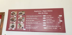 Menu at Vinh Nguyen Bakehouse in Albion