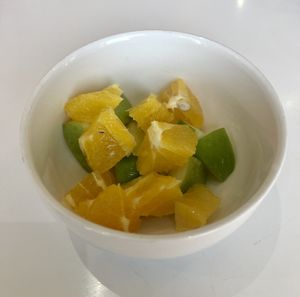 Fruit bowl (minus the watermelon)  at Circle - Health Care City in Dubai