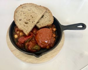 Chickpea shakshouka   at Circle - Health Care City in Dubai
