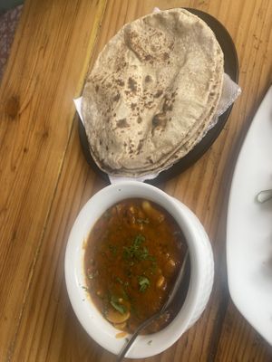 vegan cashew gravy  at Mandala Cafe in Agonda