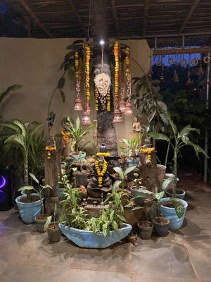 Altar  at Mandala Cafe in Agonda