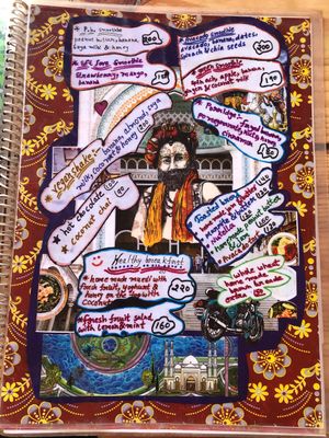 Breakfast menu  at Mandala Cafe in Agonda