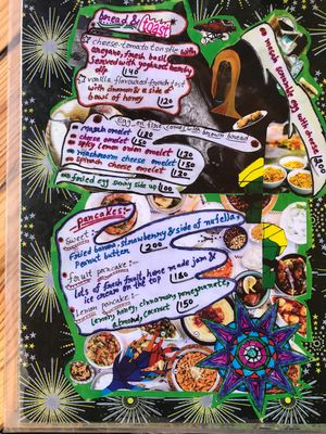 Breakfast and Lunch menu at Mandala Cafe in Agonda