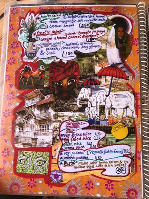 Salads and dinner at Mandala Cafe in Agonda